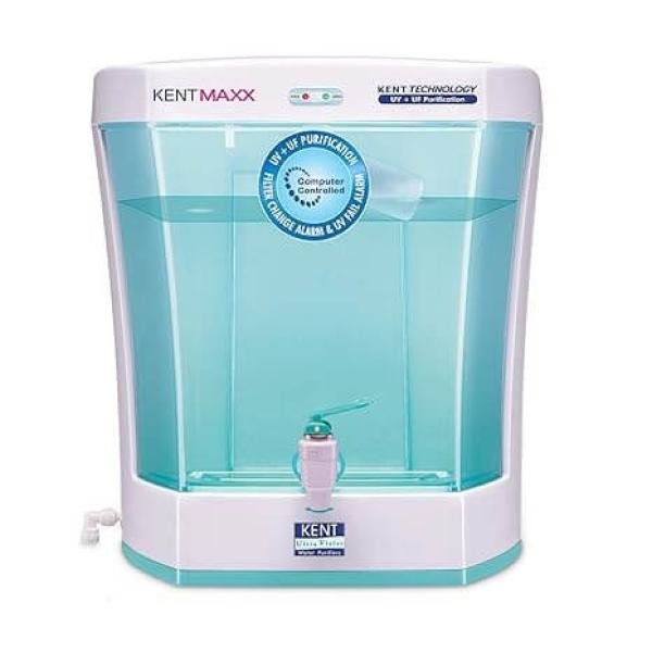 KENT Max UV Water Purifier (11013) | UV+UF Water Purification | Wall Mountable| Transparent Detachable Storage Tank | 7L Storage | 60 L/hr Output | Wh