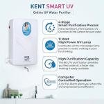 KENT 11138 Smart UV | 4 Stage Smart Online UV Water Purifier | Wall Mountable | High Purification Upto 60 L/hr