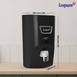 LIVPURE LIV-PEP-PRO-PLUS+ BLACK 7 L RO + UV + UF